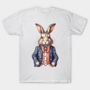 4th of July Rabbit Portrait T-Shirt